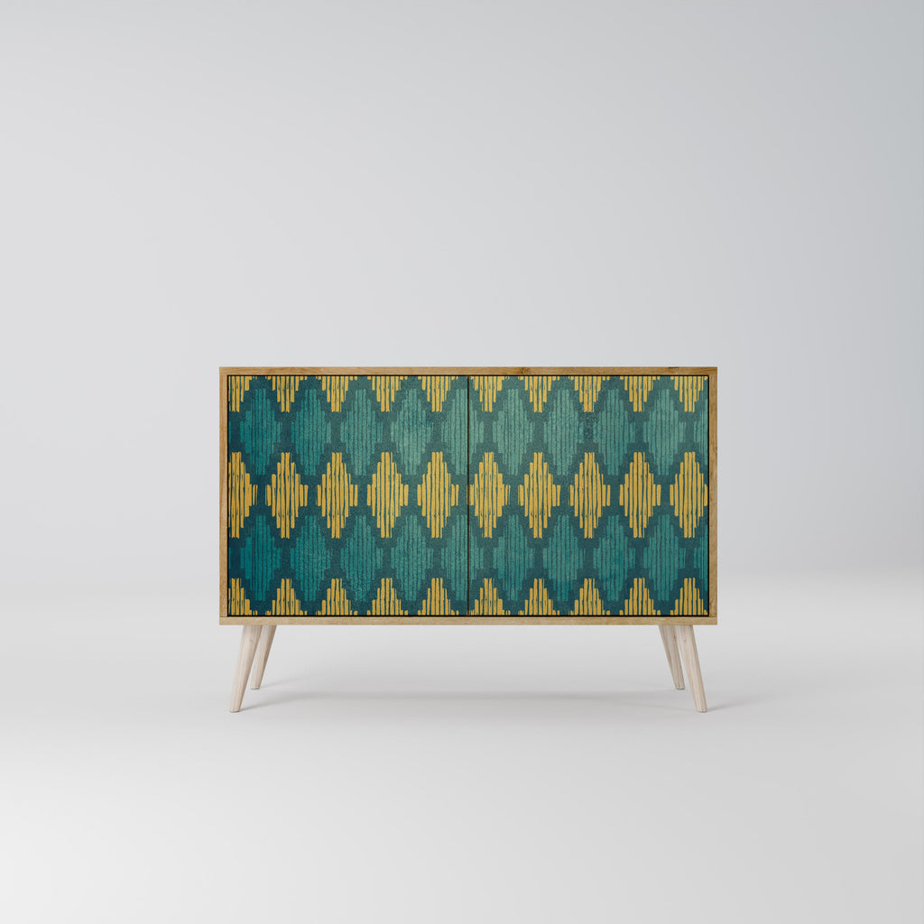 POLYGONS Sideboard mit 2 Türen in Eichenoptik