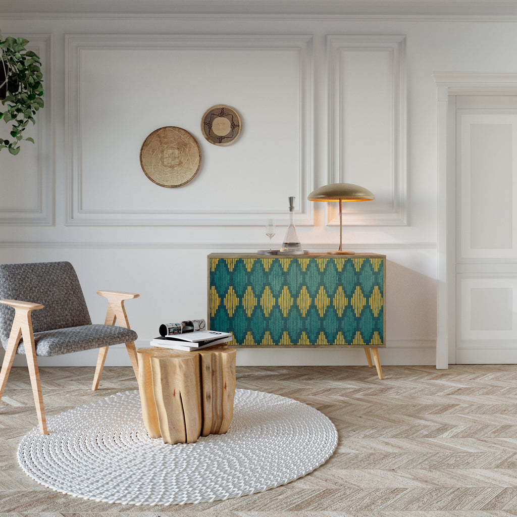 POLYGONS Sideboard mit 2 Türen in Eichenoptik