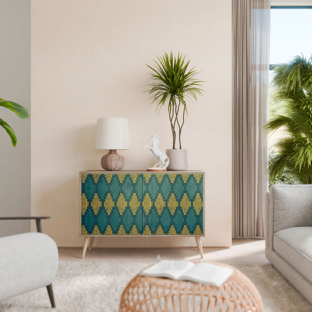 POLYGONS Sideboard mit 2 Türen in Eichenoptik