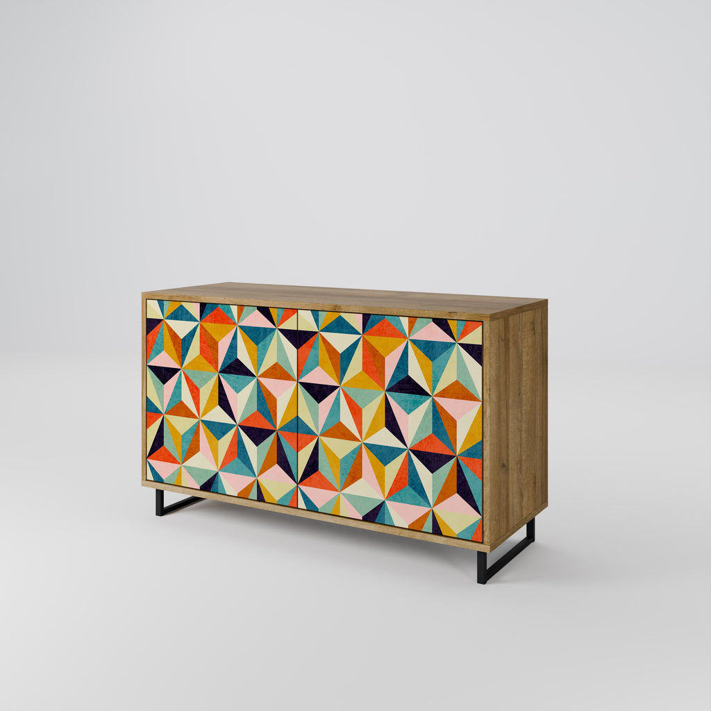 TESSELATE TREASURES Sideboard mit 2 Türen in Eichenoptik