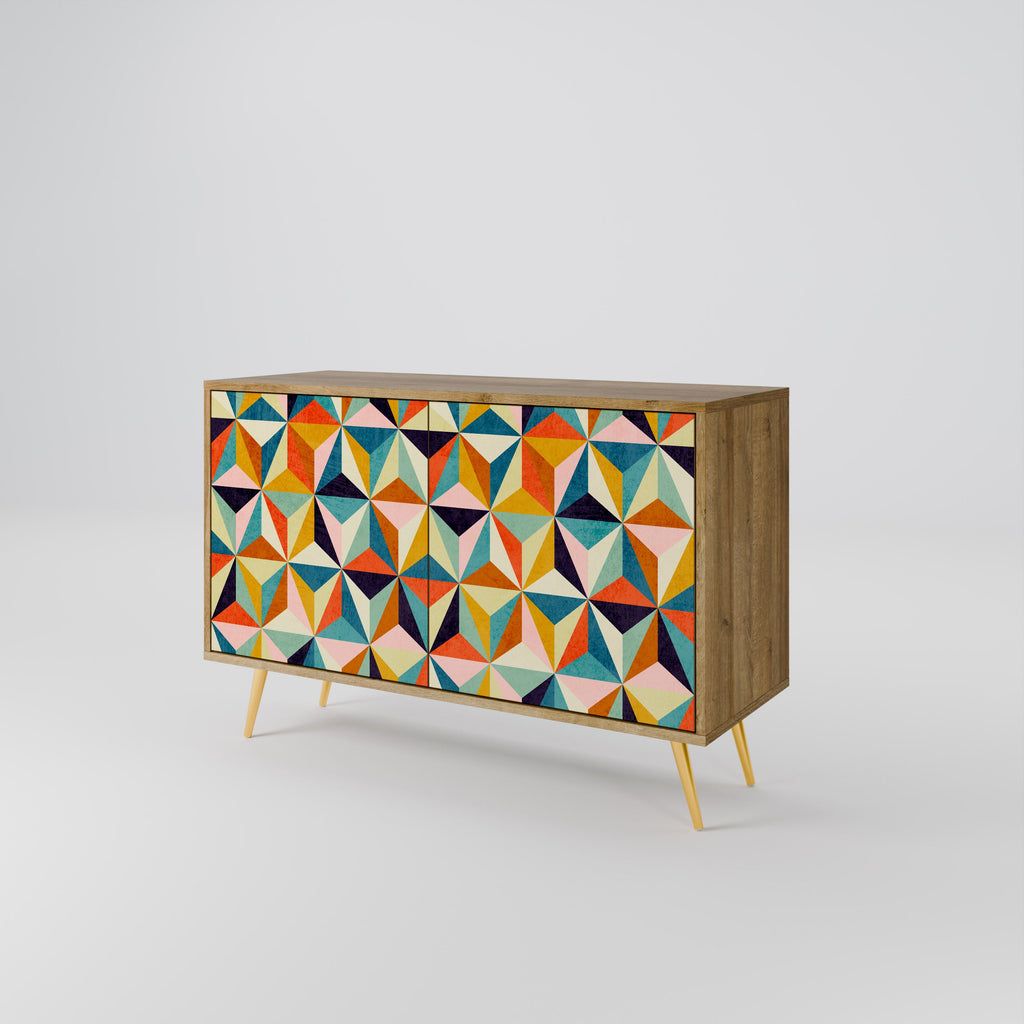 TESSELATE TREASURES Sideboard mit 2 Türen in Eichenoptik