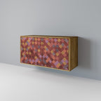 PAINTED SQUARES Sideboard mit 2 Türen in Eiche-Optik
