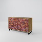 PAINTED SQUARES Sideboard mit 2 Türen in Eiche-Optik