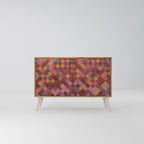 PAINTED SQUARES Sideboard mit 2 Türen in Eiche-Optik