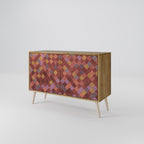 PAINTED SQUARES Sideboard mit 2 Türen in Eiche-Optik