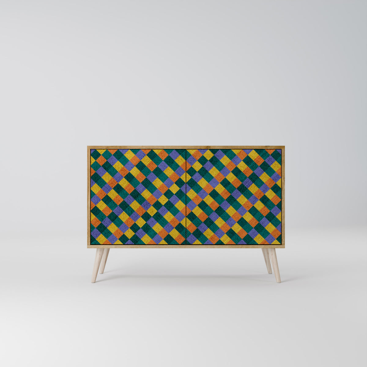PAINTED SQUARES MIX 2-türiges Sideboard