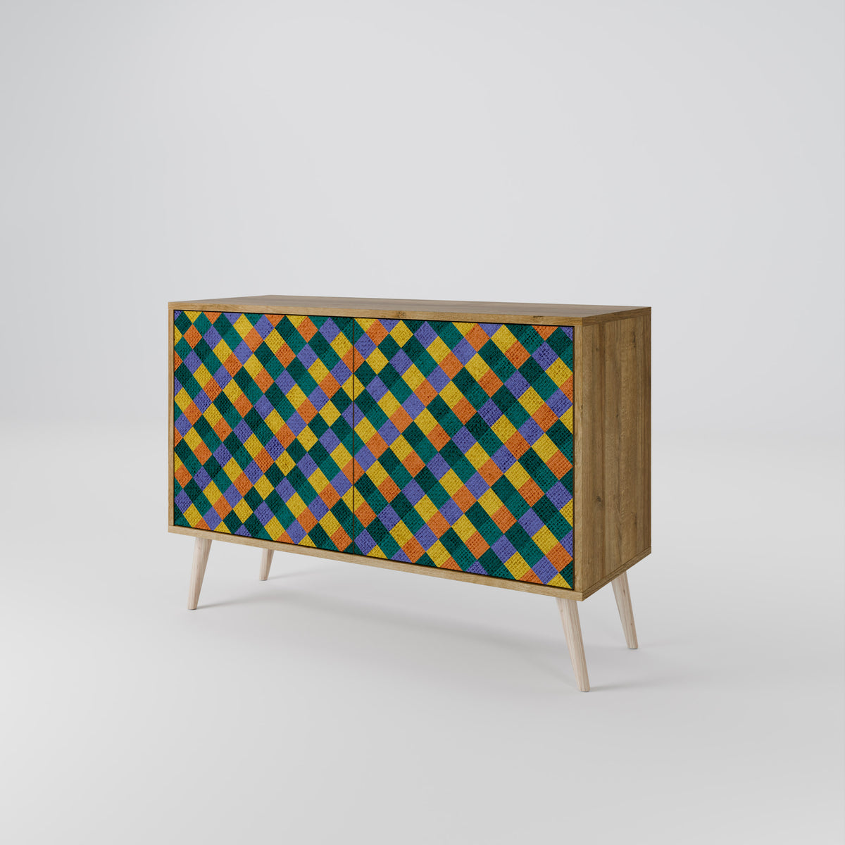 PAINTED SQUARES MIX 2-türiges Sideboard