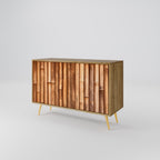 NATURAL WOOD 2-Door Sideboard in Oak Effect