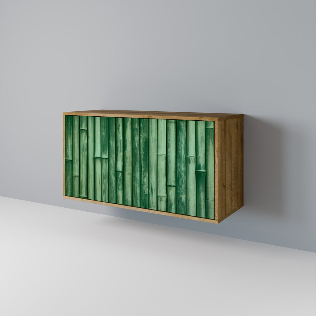 NATURAL GREEN Sideboard mit 2 Türen in Eichenoptik
