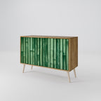 NATURAL GREEN 2-Door Sideboard in Oak Effect