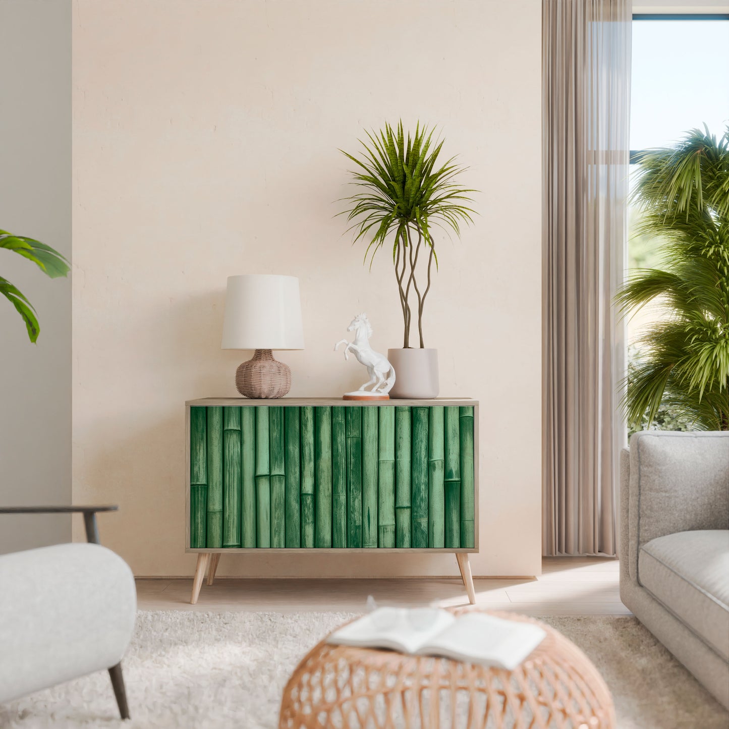 NATURAL GREEN 2-türiges Sideboard