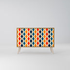 COLORFUL NOSTALGIA Sideboard mit 2 Türen in Eiche-Optik