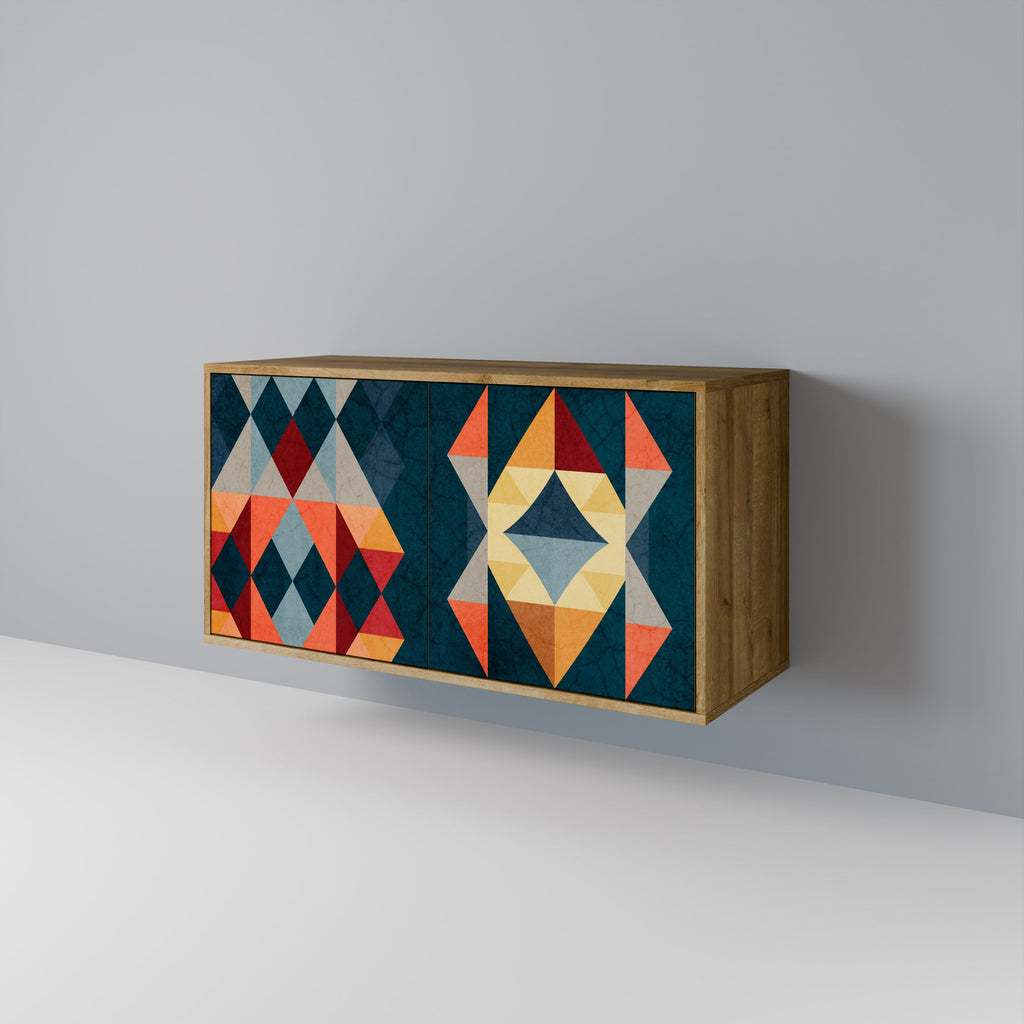 CRACKED ILLUSION Sideboard mit 2 Türen in Eichenoptik