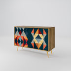 CRACKED ILLUSION 2-Door Sideboard in Oak Effect