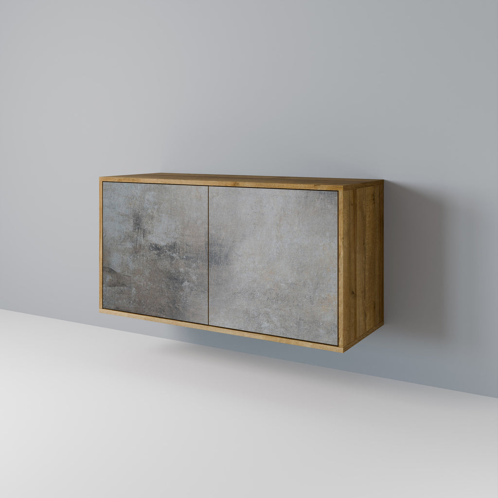 CONCRETE WALL Sideboard mit 2 Türen in Eichenoptik