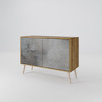 CONCRETE WALL 2-Door Sideboard in Oak Effect