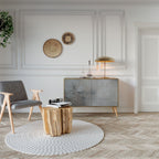 CONCRETE WALL 2-Door Sideboard in Oak Effect