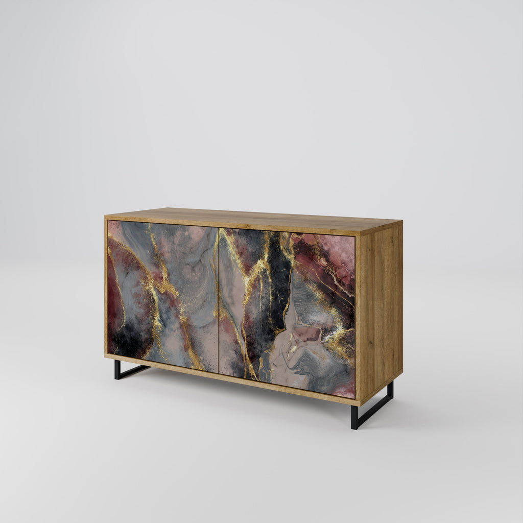 GOLDEN TIDES Sideboard mit 2 Türen in Eichenoptik