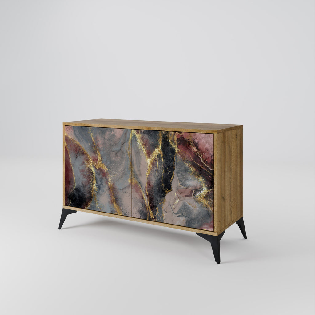 GOLDEN TIDES Sideboard mit 2 Türen in Eichenoptik
