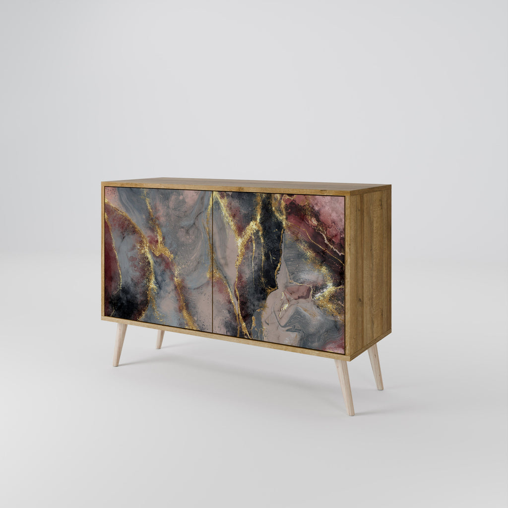 GOLDEN TIDES Sideboard mit 2 Türen in Eichenoptik