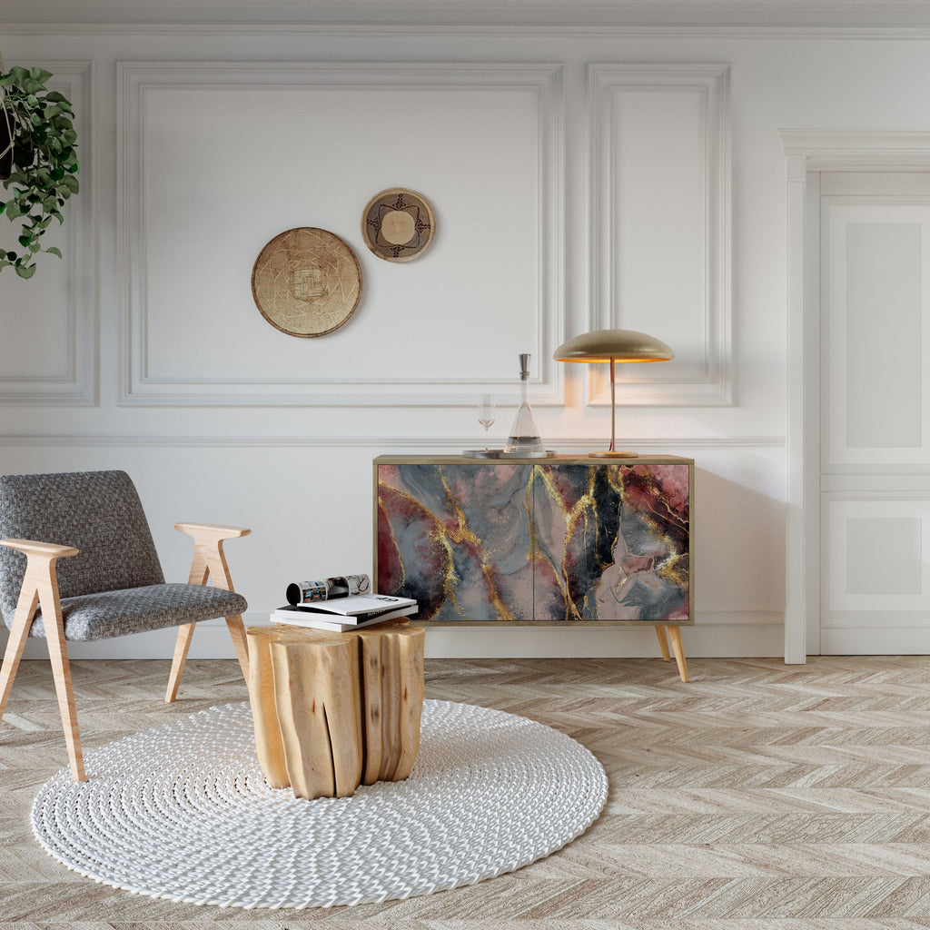 GOLDEN TIDES Sideboard mit 2 Türen in Eichenoptik