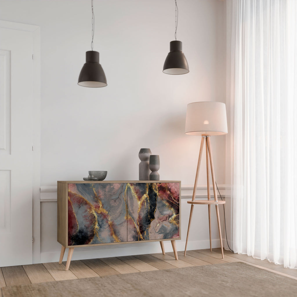 GOLDEN TIDES Sideboard mit 2 Türen in Eichenoptik