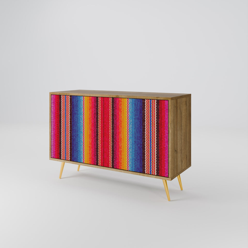 ETHNIC MEXICAN Sideboard mit 2 Türen in Eichenoptik