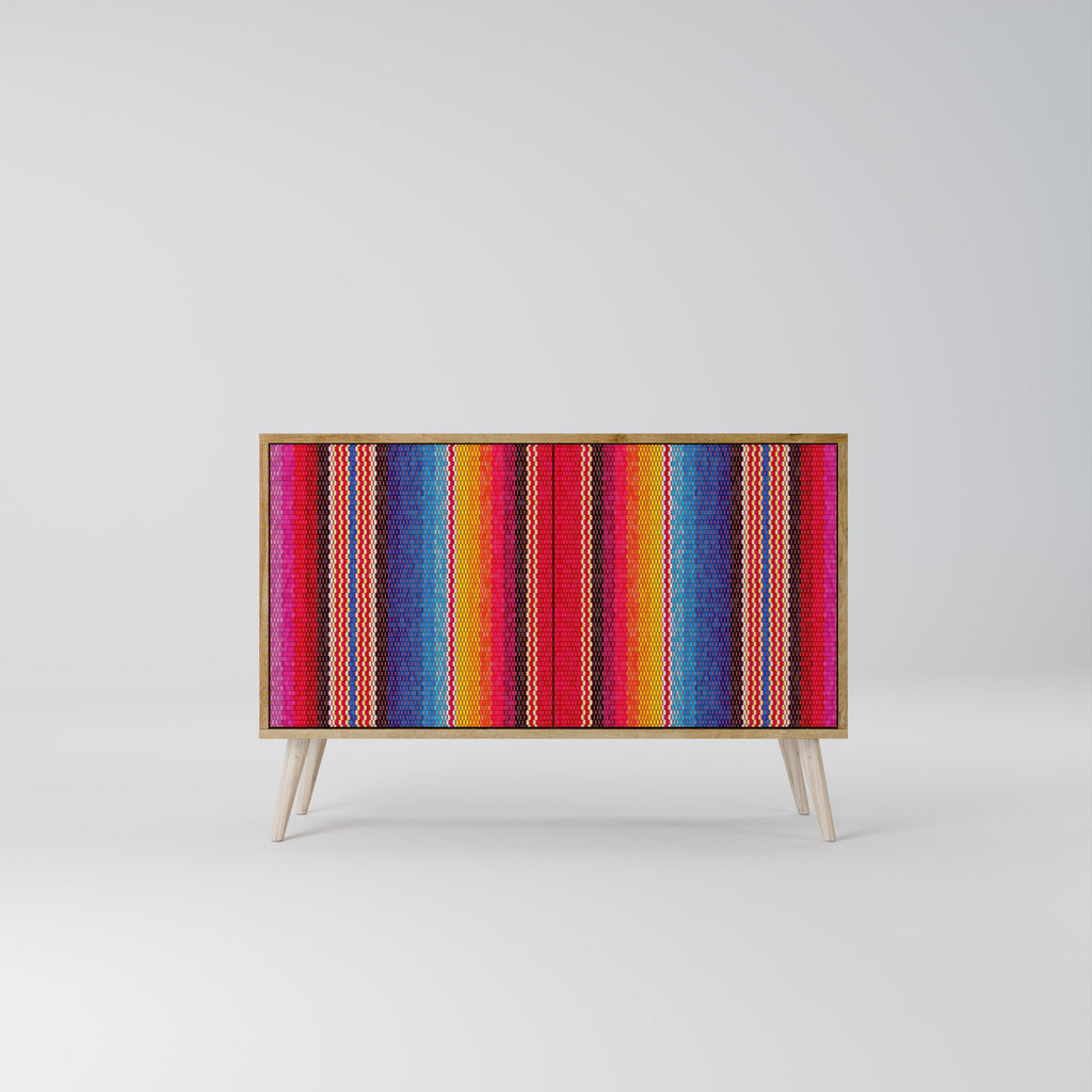 ETHNIC MEXICAN Sideboard mit 2 Türen in Eichenoptik