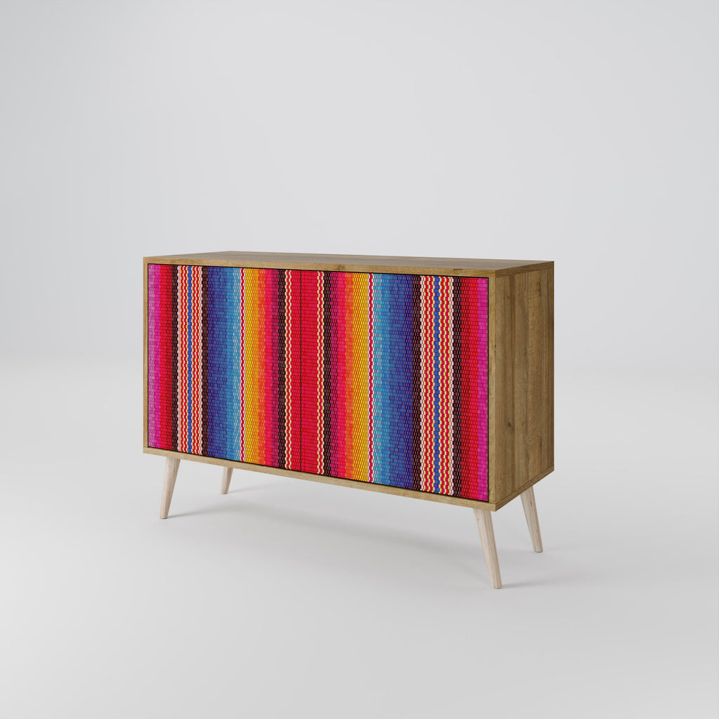 ETHNIC MEXICAN Sideboard mit 2 Türen in Eichenoptik