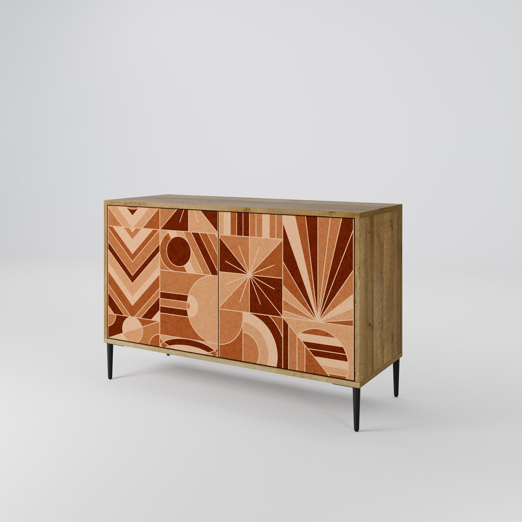 PRISM MOSAIC Sideboard mit 2 Türen in Eichenoptik