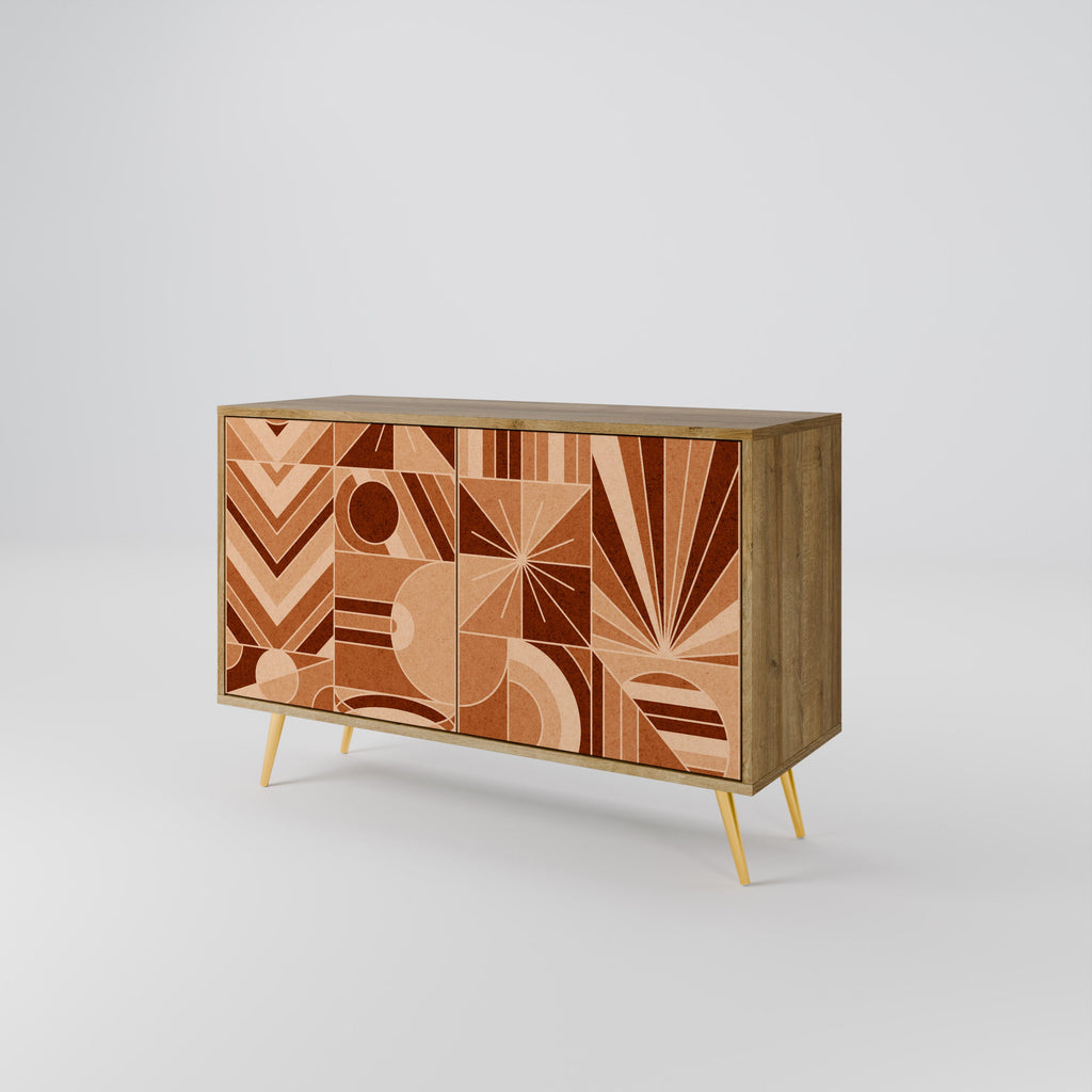 PRISM MOSAIC Sideboard mit 2 Türen in Eichenoptik