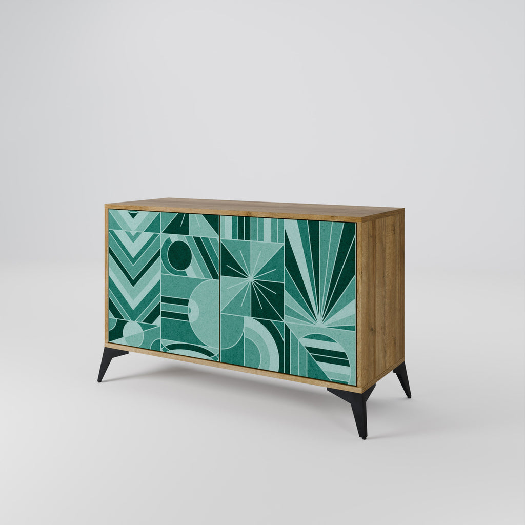 HARMONIC GRID Sideboard mit 2 Türen in Eichenoptik