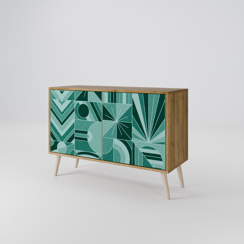 HARMONIC GRID Sideboard mit 2 Türen in Eichenoptik