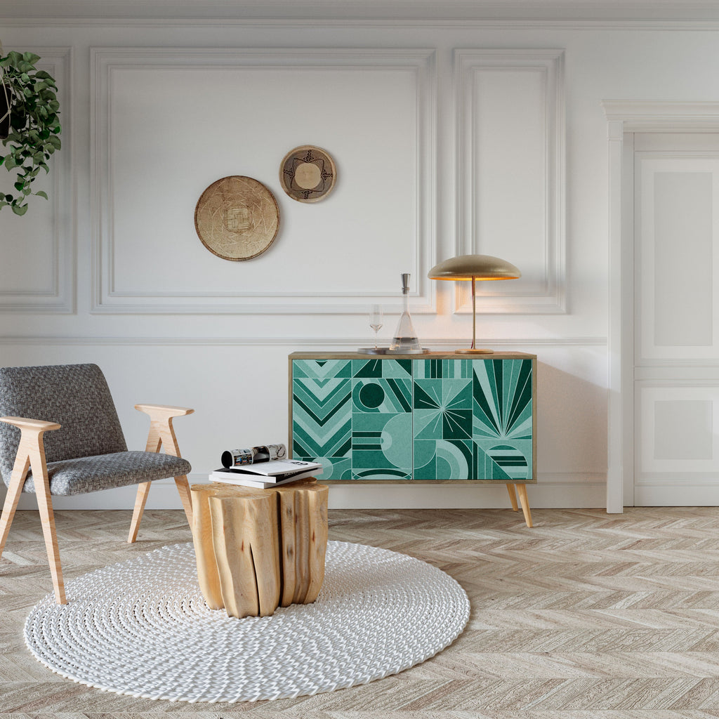 HARMONIC GRID Sideboard mit 2 Türen in Eichenoptik