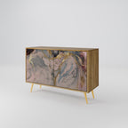 GILDED SWIRLS 2-Door Sideboard in Oak Effect