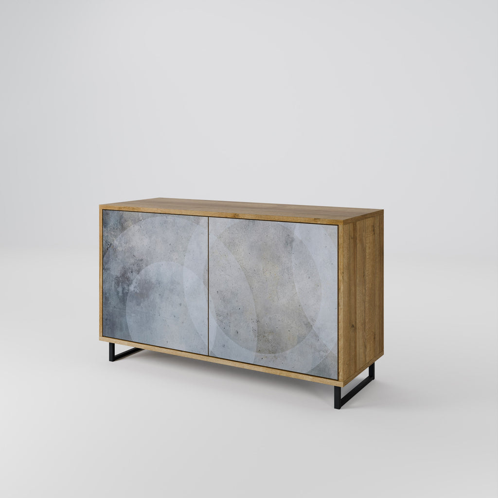 MUTED ARC Sideboard mit 2 Türen in Eichenoptik