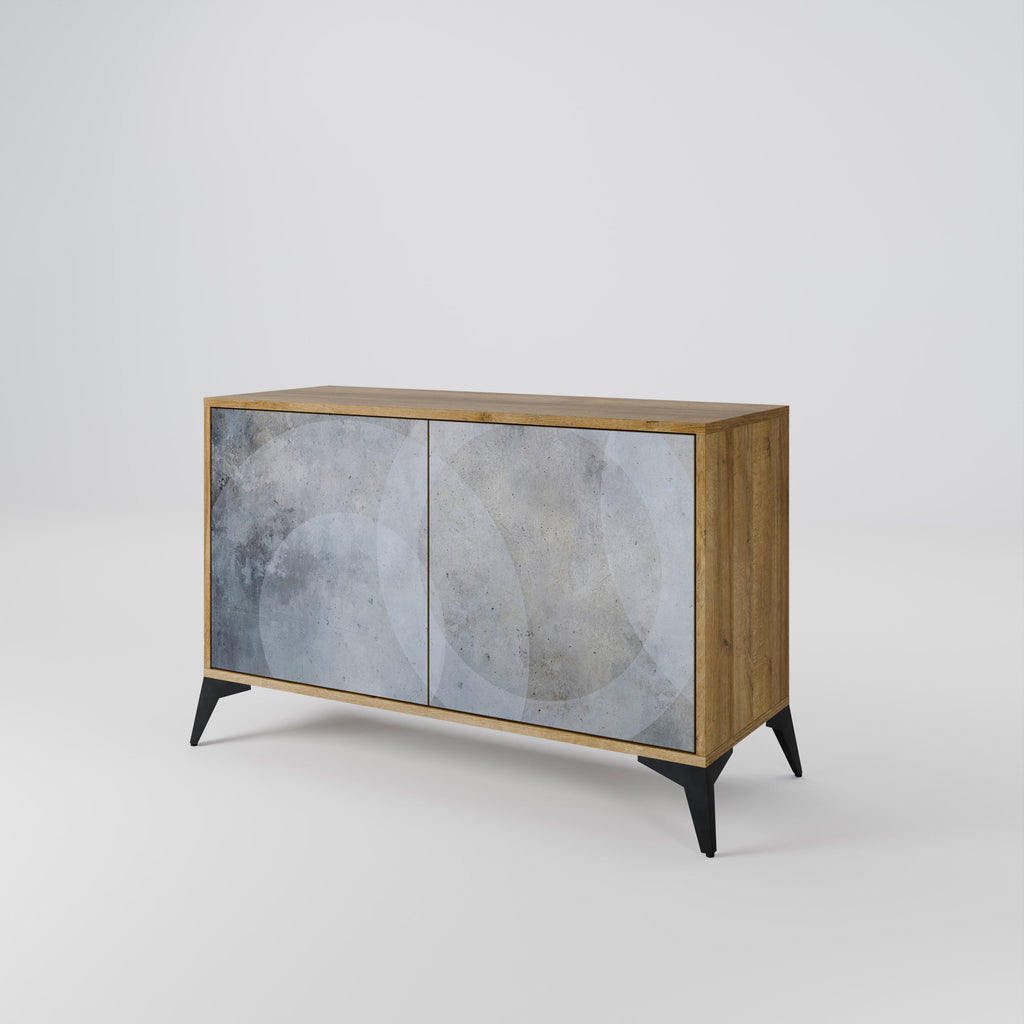 MUTED ARC Sideboard mit 2 Türen in Eichenoptik