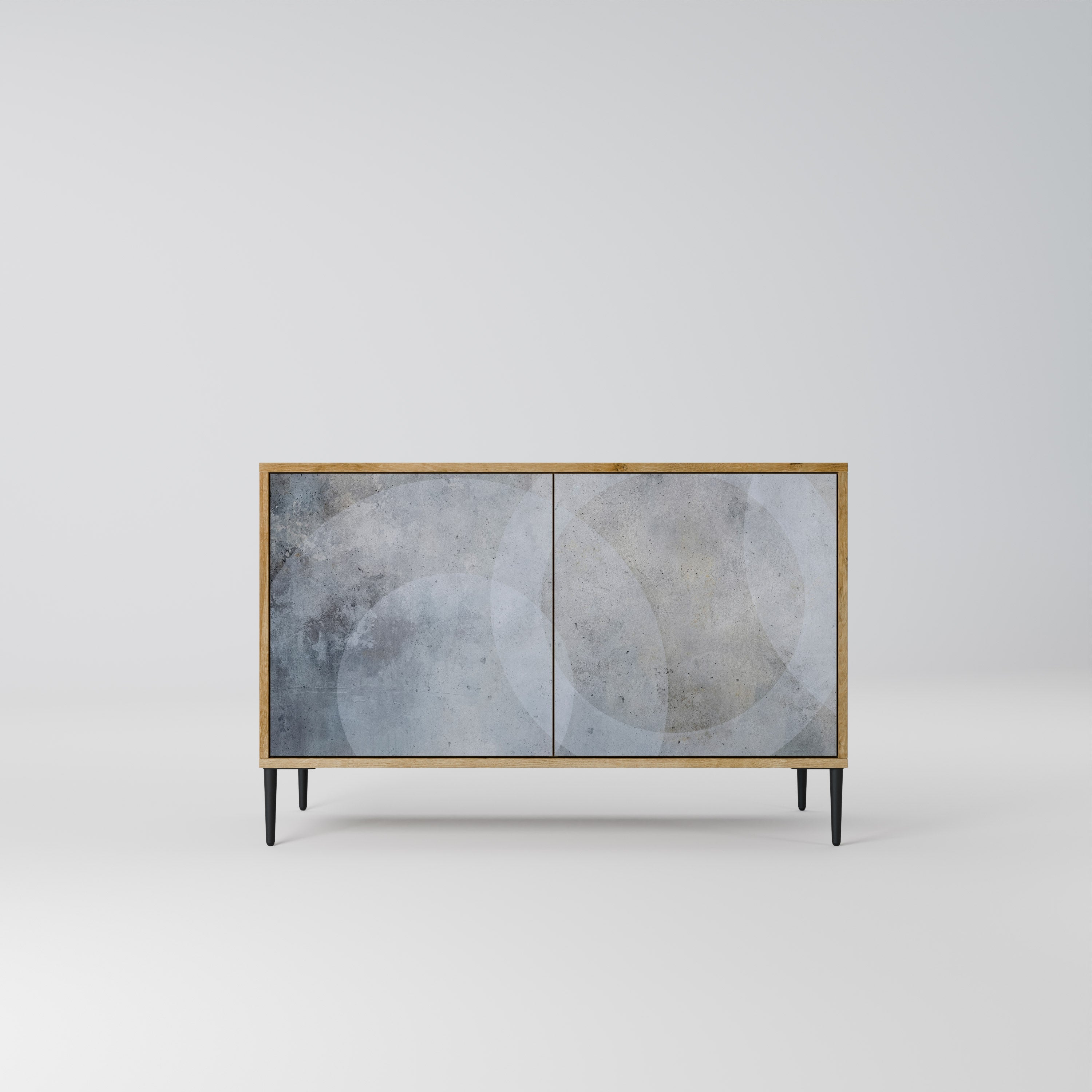 MUTED ARC Sideboard mit 2 Türen in Eichenoptik