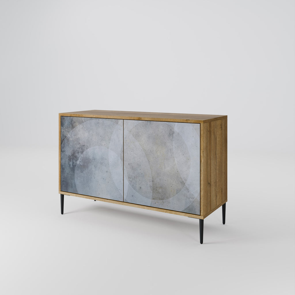 MUTED ARC Sideboard mit 2 Türen in Eichenoptik