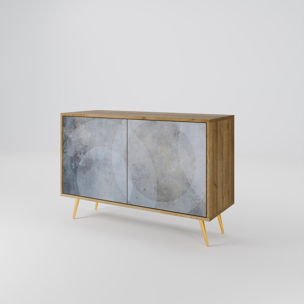 MUTED ARC Sideboard mit 2 Türen in Eichenoptik