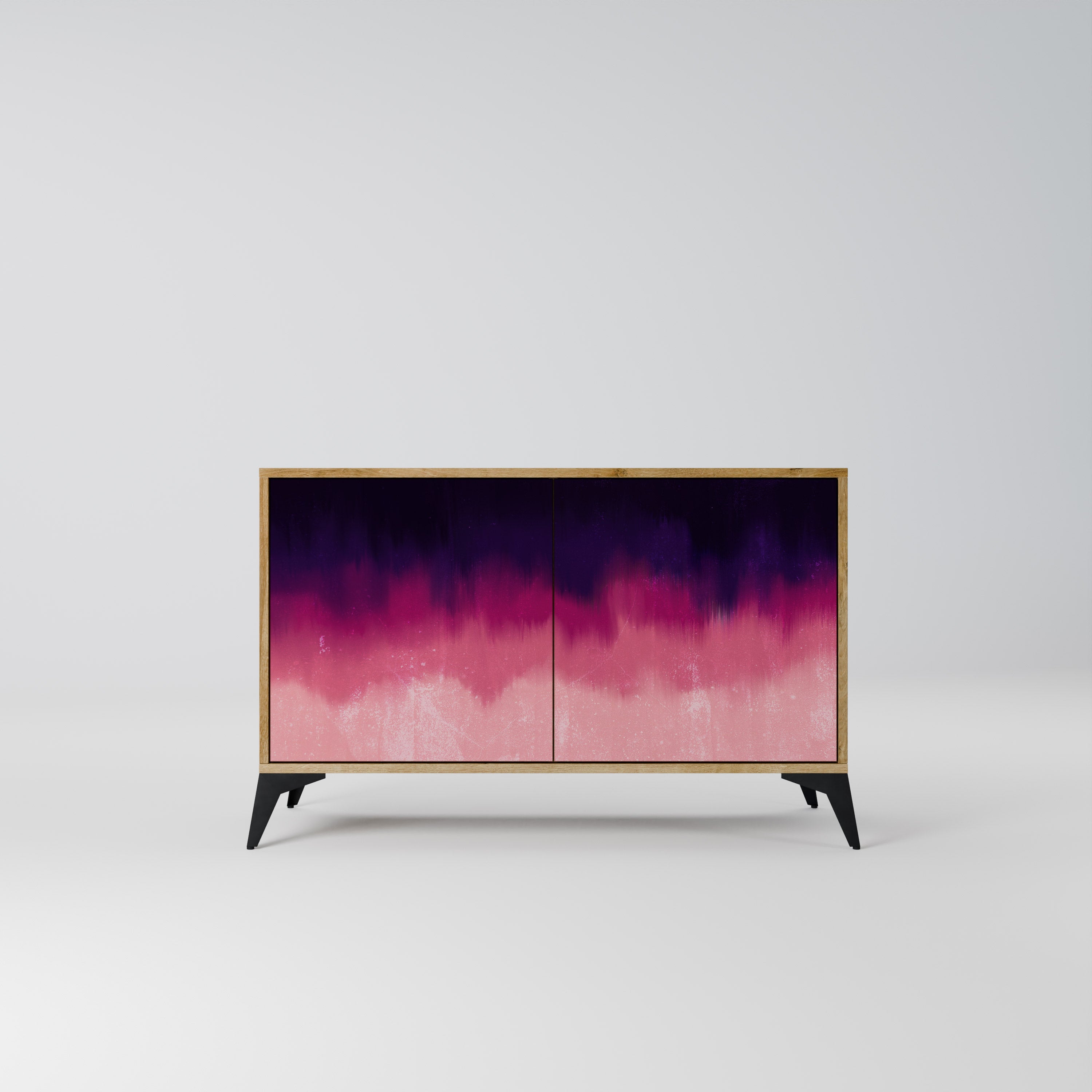 AURORA BOREALIS Sideboard mit 2 Türen in Eichenoptik