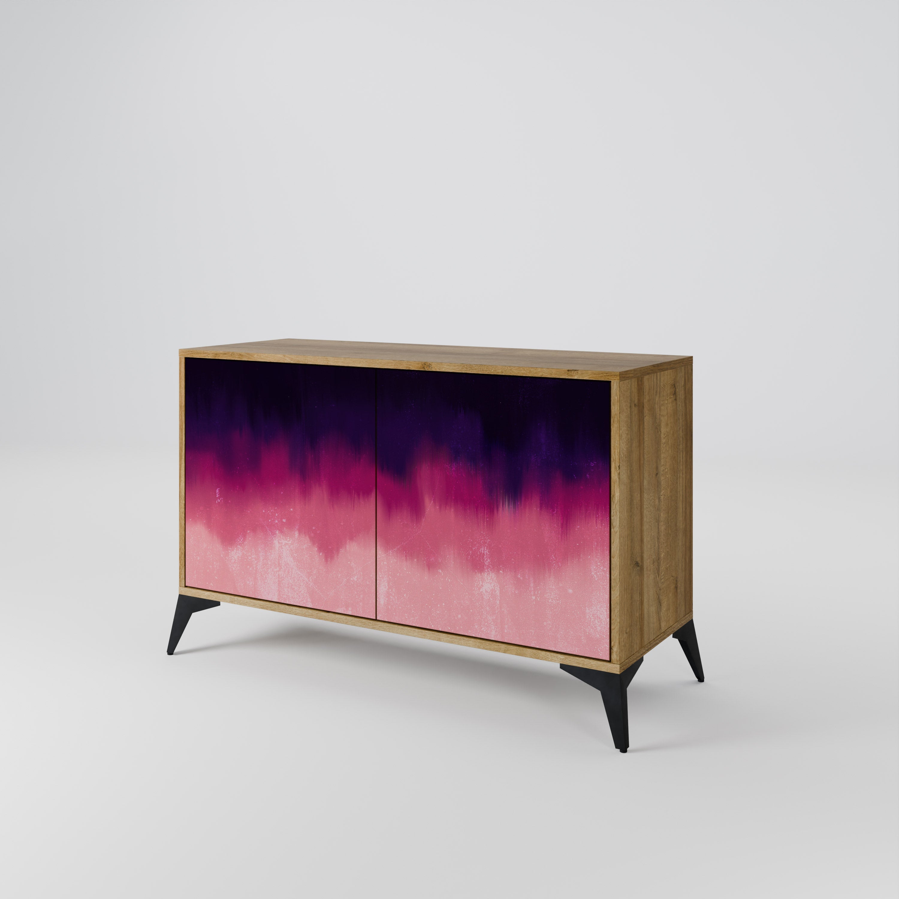 AURORA BOREALIS Sideboard mit 2 Türen in Eichenoptik