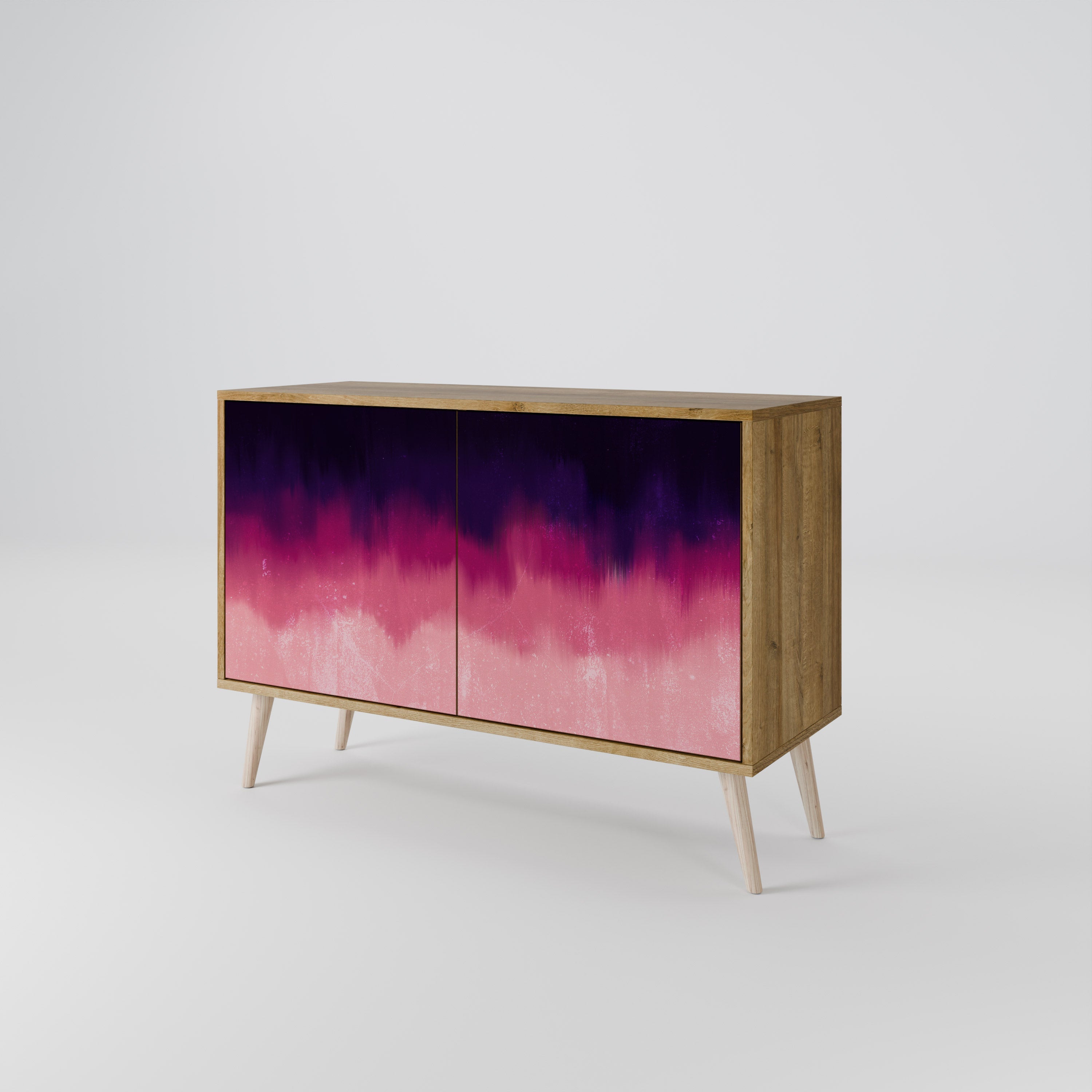 AURORA BOREALIS Sideboard mit 2 Türen in Eichenoptik