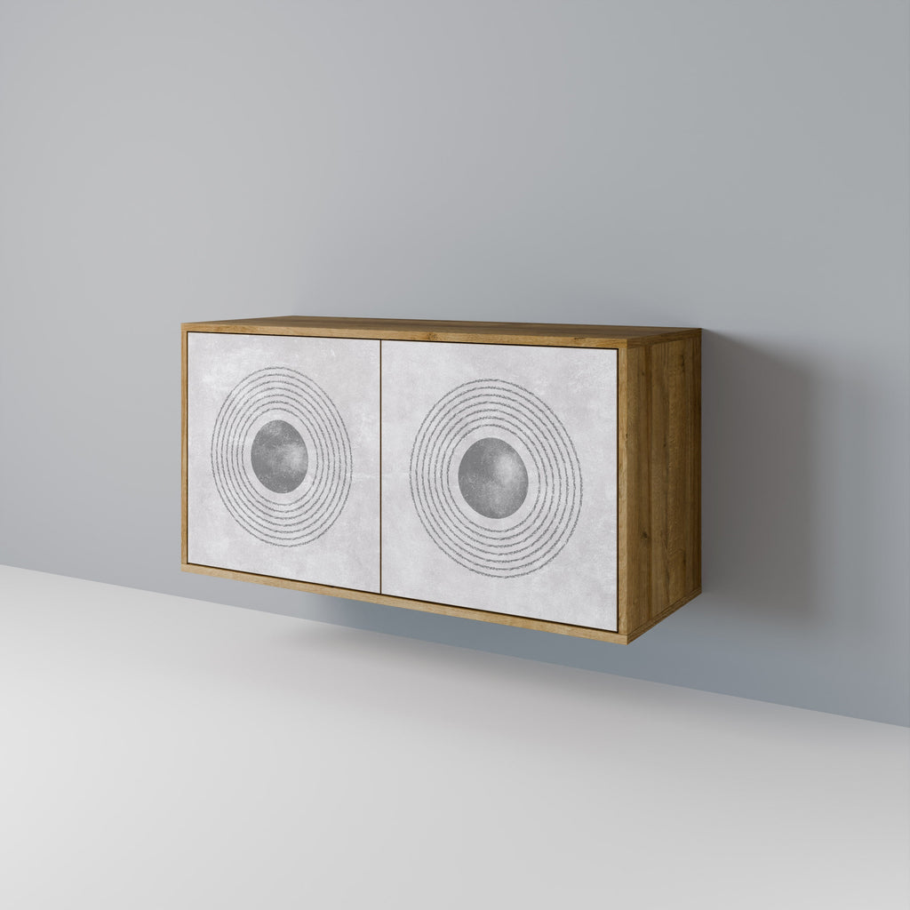 SOLID CIRCLES Sideboard mit 2 Türen in Eichenoptik