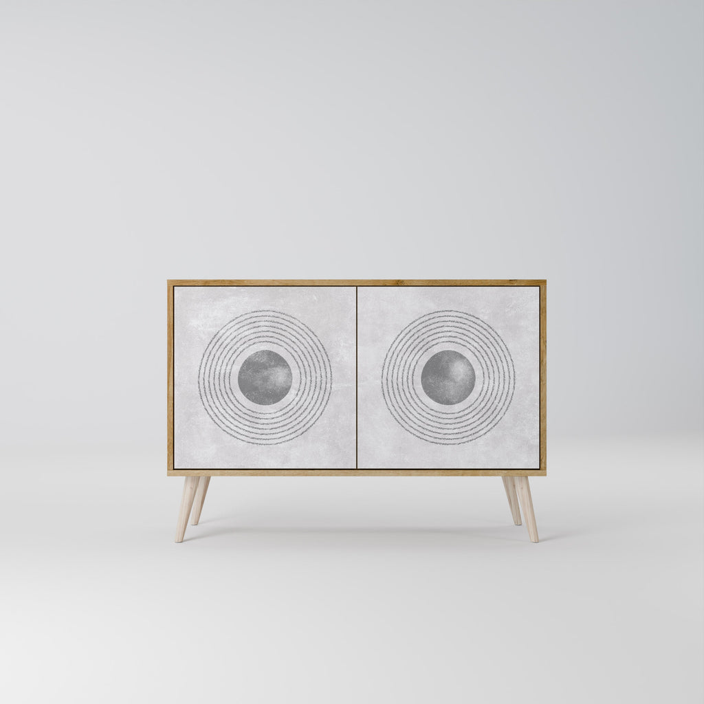 SOLID CIRCLES Sideboard mit 2 Türen in Eichenoptik