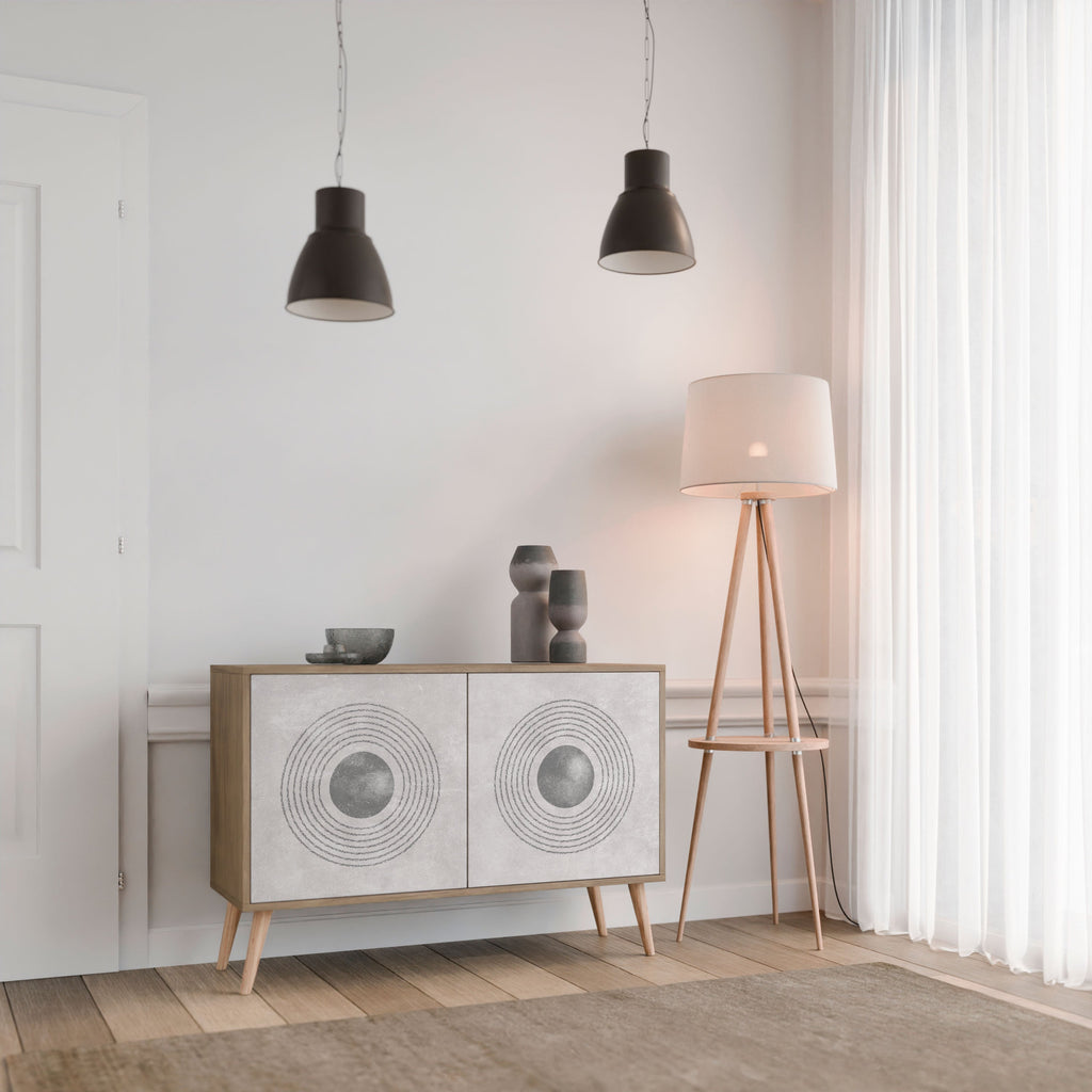 SOLID CIRCLES Sideboard mit 2 Türen in Eichenoptik