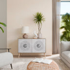 SOLID CIRCLES 2-Door Sideboard in Oak Effect