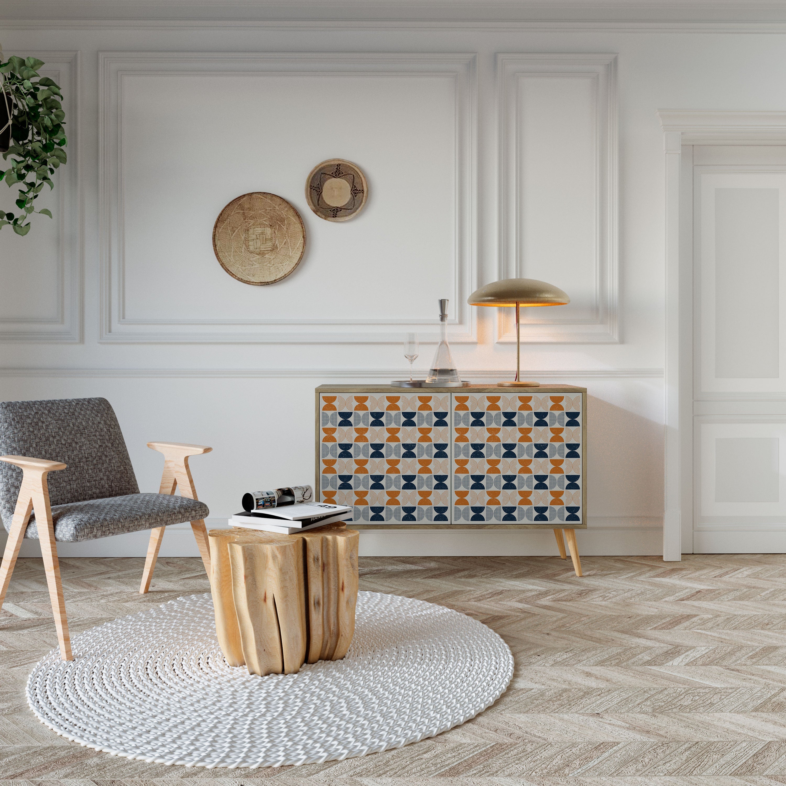 REFLECTION RANGE Sideboard mit 2 Türen in Eichenoptik