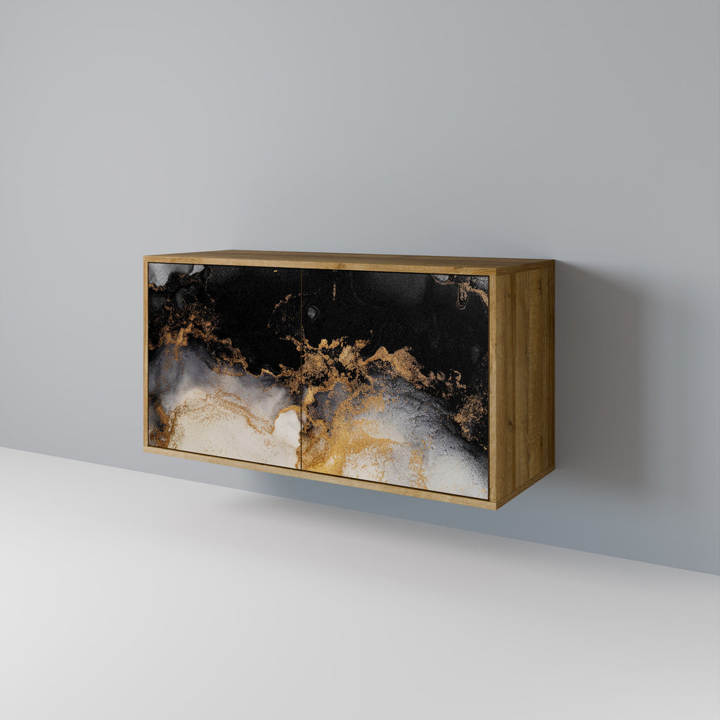 MARBLE OF TOMMORROW Sideboard mit 2 Türen in Eichenoptik