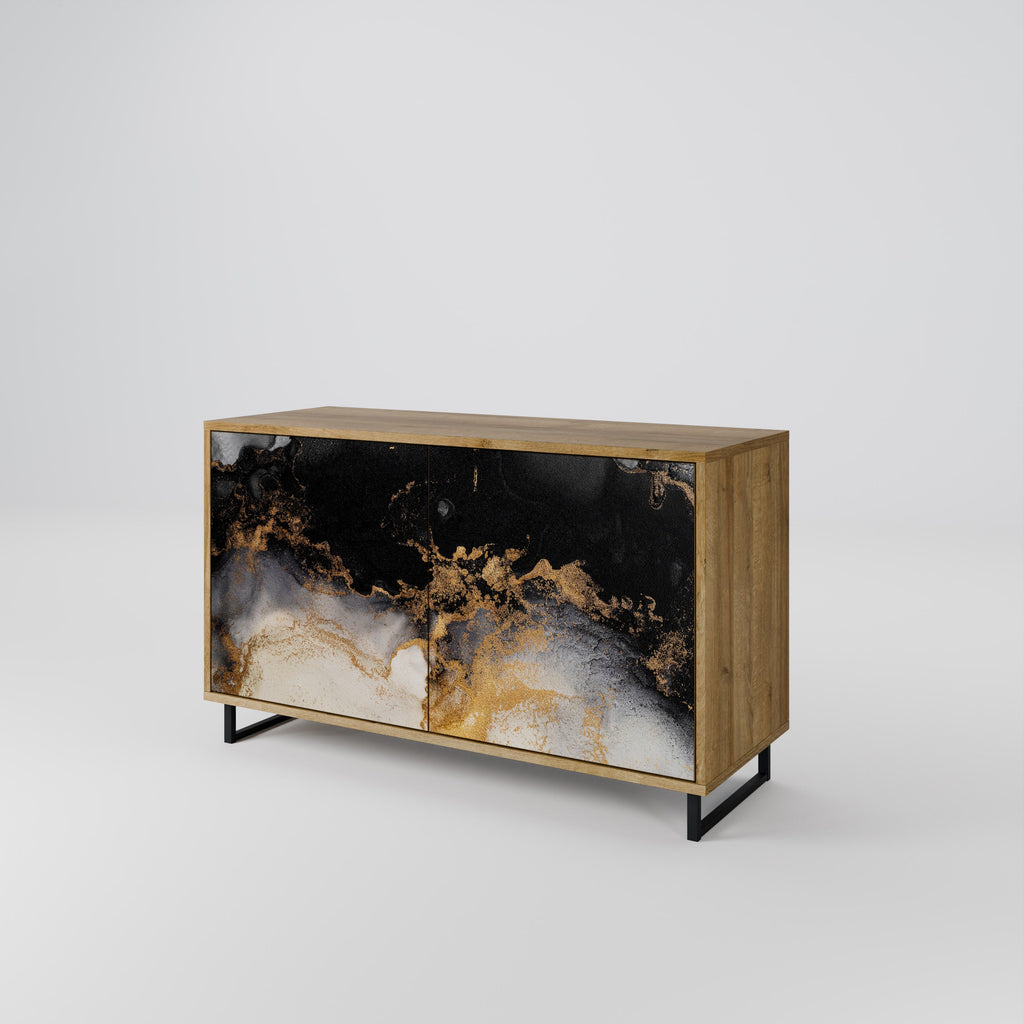 MARBLE OF TOMMORROW Sideboard mit 2 Türen in Eichenoptik